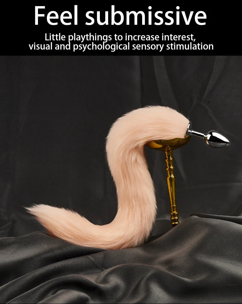 Mini Fox Anal Plug Cute Tail Anal Toys for Beginner Stainles Steel Anal Plug BDSM Game Cosplay Sex Toys for Woman Couple Men