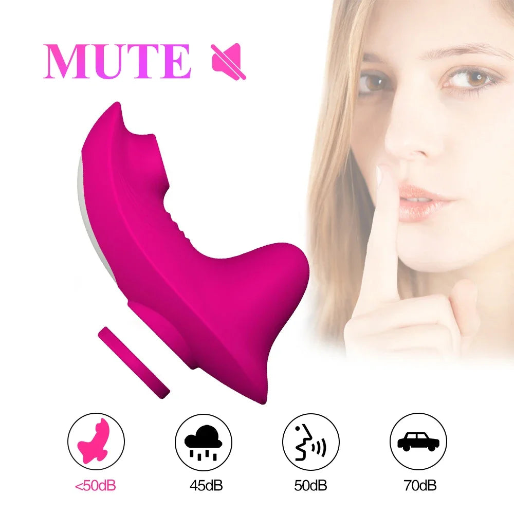 Wearable Clitoral Stimulator Portable Panty Sucking Vibrator Wireless Remote Control Invisible Vibrating Egg Sex Toys for Women