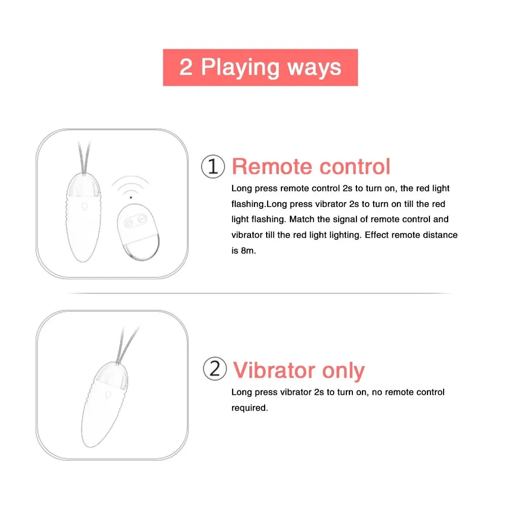 Kegel Ball Wireless Remote Control Vibrating Egg Clitoris Stimulator Vaginal Massage Ball G- Spot Vibrators Sex Toys for Woman