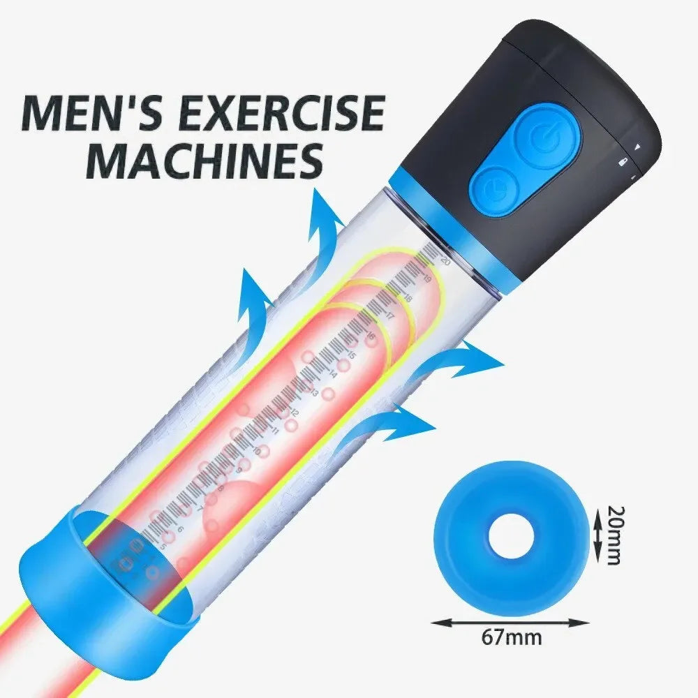 Men Sex Toys Electric Penis Pump Male Masturbator Penis Extender Penile Vacuum Pump Penis Enlargement Enhancer Massager Ring